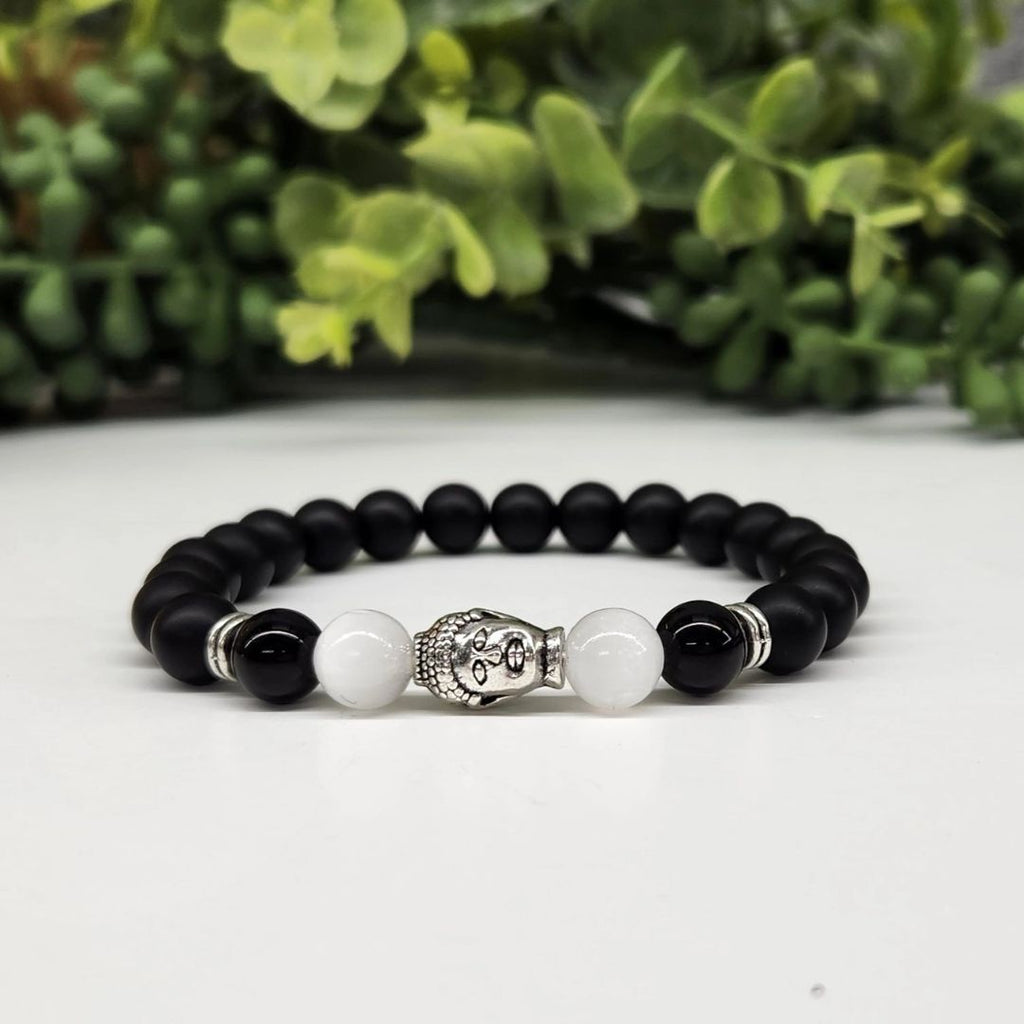 Buddha Black Obsidian Beaded Bracelets